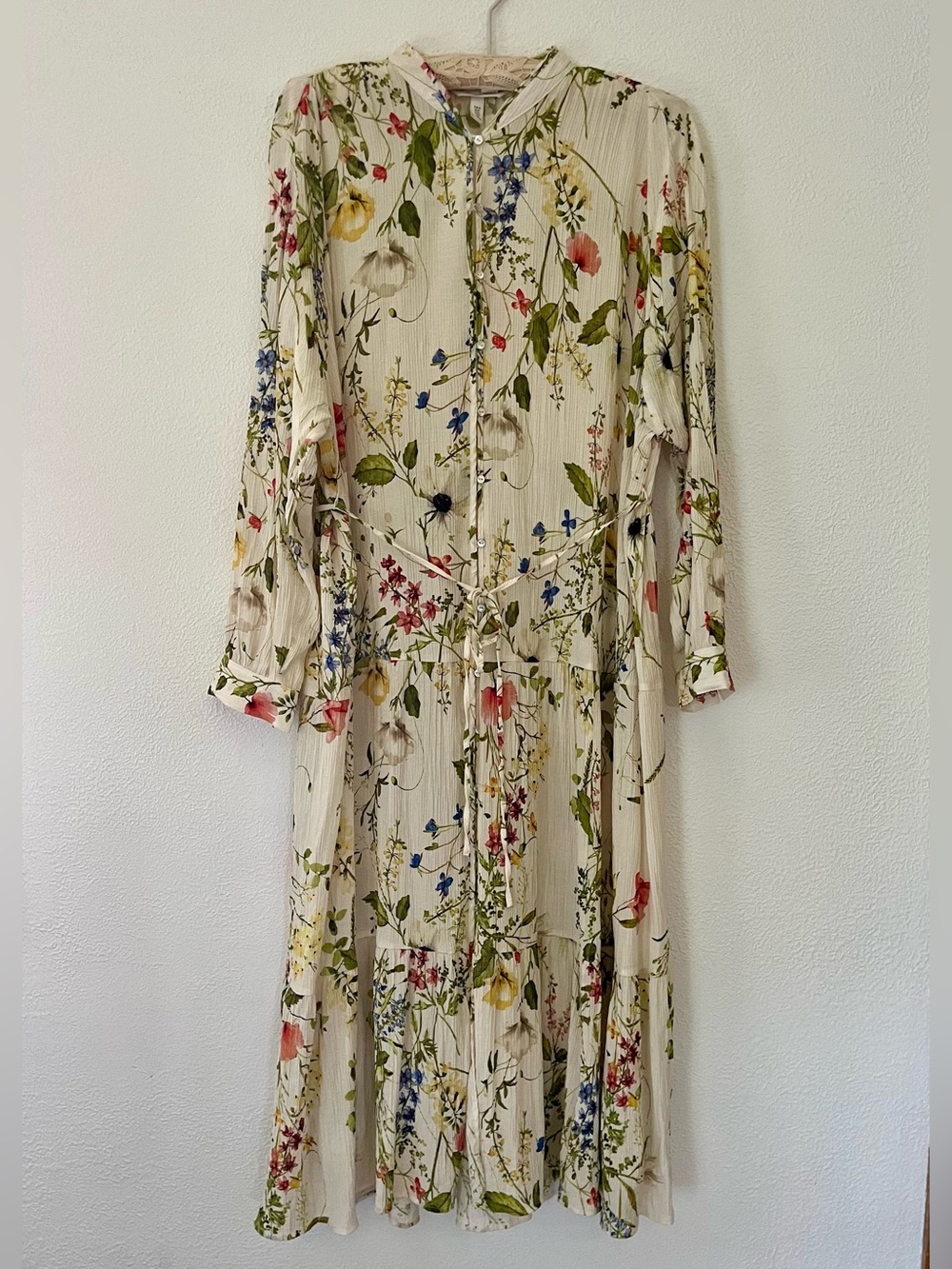 H&M Oversized Crinkle Floral Dress